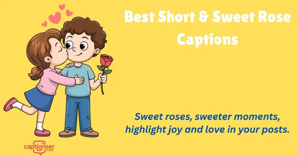 Best Short And Sweet Rose Captions