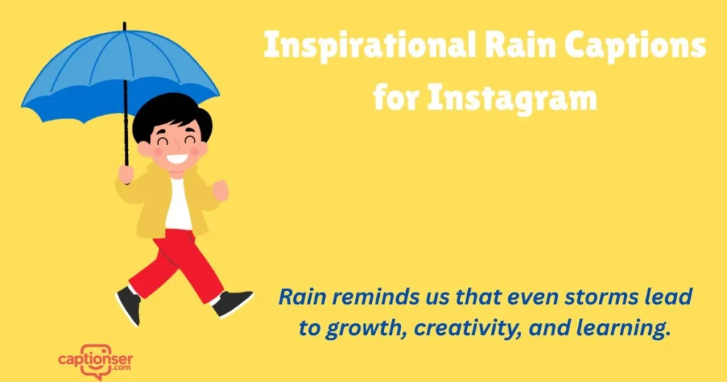 Inspirational Rain Captions For Instagram